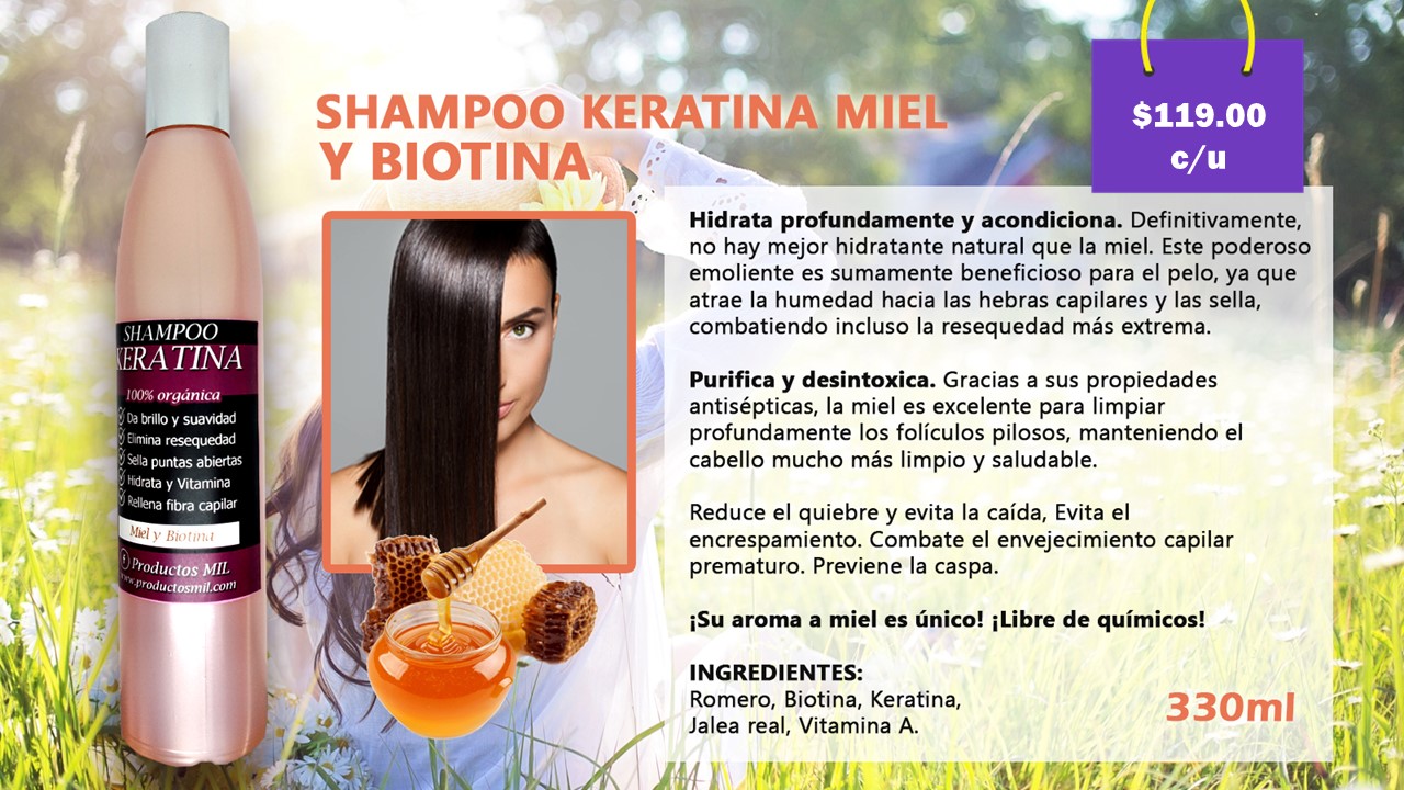 Shampoo de Miel y Biotina en Monterrey